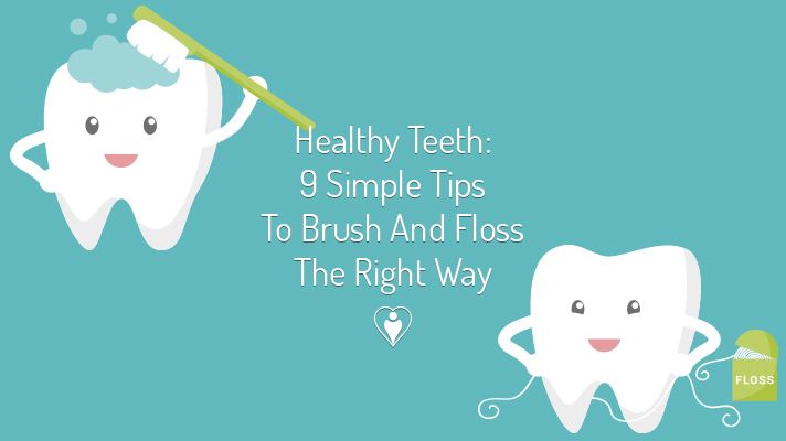 Cover image for Healthy Teeth: 9 Simple Tips To Brush And Floss The Right Way